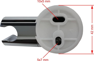 Mereo Držák sprchy polohovací, plast/chrom CB566E
