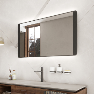 Nimco OBDELNÍKOVÁ - OBLÉ ROHY Černé LED zrcadlo 1200x650 ZPC 42006-90