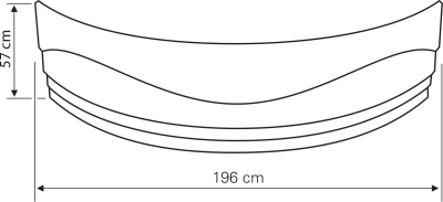 Aqualine DUNAJ 140 čelní panel, výška 57cm, včetně montážní sady G1345