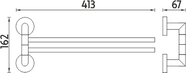 Nimco UNIX Držák na ručníky otočný, 41 cm UN 13096-26