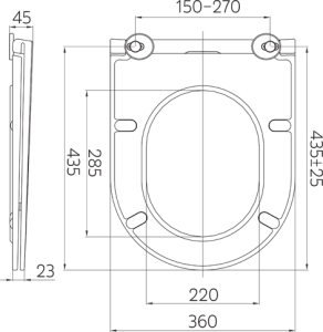 Mereo WC komplet pro zazdění s příslušenstvím MM01SETRA