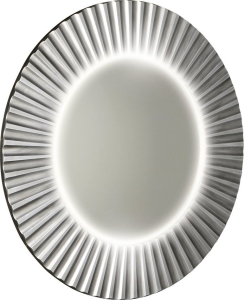 Sapho PRIDE kulaté zrcadlo s LED osvětlením v rámu ø 75cm, stříbrná PD752