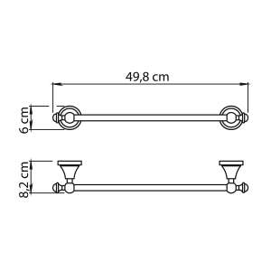 Gedy NEVIS držák ručníků 450mm, chrom NV214513