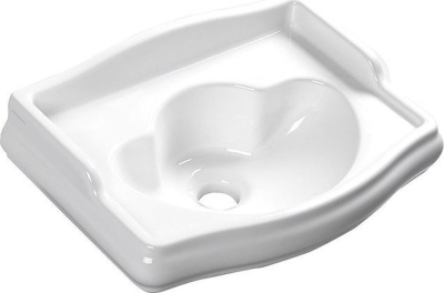 Kerasan RETRO keramické umývátko 41x30cm, bez otvoru, bílá 103301