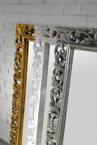 Sapho SCULE zrcadlo ve vyřezávaném rámu 70x100cm, stříbrná IN156