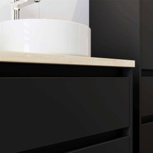 Mereo Opto, koupelnová skříňka 81 cm, bílá/dub Riviera CN931S