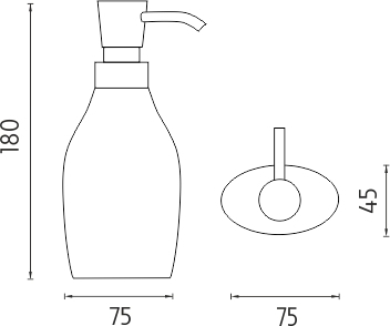 Nimco AVA Dávkovač tekutého mýdla, pumpička plast AV 15031-05