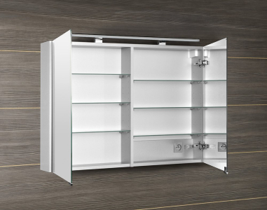 Sapho MIRRÓ galerka s LED osvětlením, 100x70x16cm, bílá MC100-0030