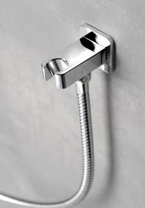 Sapho Držák sprchy hranatý, pevný, s vyústěním, chrom JM540