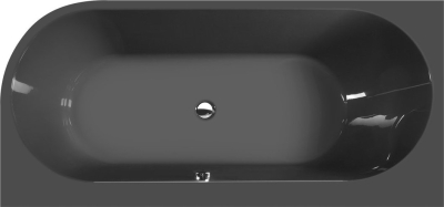Polysan ASTRA L MONOLITH asymetrická vana 160x75x60cm, šedá 33611M.30
