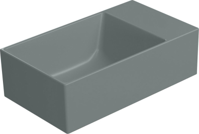 GSI KUBE X keramické umývátko 40x23cm, bez otvoru, pravé/levé, agave mat 9484004