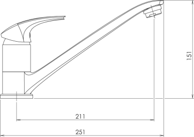 Novaservis Dřezová baterie Metalia 57 chrom 57091,0