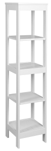 Aqualine ETIDE policový regál vysoký 36x152x36 cm, bílá mat ET156