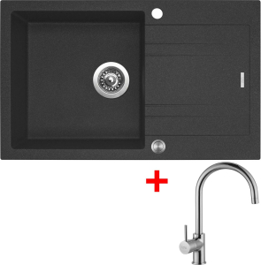 Granitový dřez Sinks LINEA 780 XC Granblack + Vitalia G4230XC