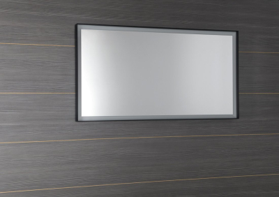 Sapho SORT zrcadlo s LED osvětlením 120x70cm, černá mat ST120