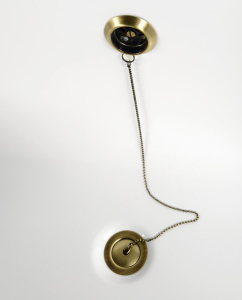 Polysan CHARLESTON volně stojící vana 188x83x69cm, nohy bronz, černá/bílá 72960