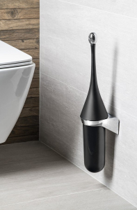 MARPLAST COLORED WC štětka závěsná, ABS, Soft Touch, černá mat A65801NE