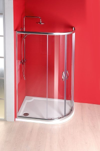 Gelco RIVA sprchová vanička z litého mramoru, čtvrtkruh 120x90cm, levá, bílá GR12090L
