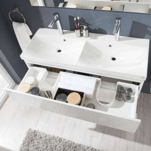Mereo Aira, koupelnová skříňka s keramickým umyvadlem 81 cm, šedá CN731