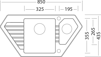 Granitový dřez Sinks BRAVO 850.1 Granblack SIGBR850435130