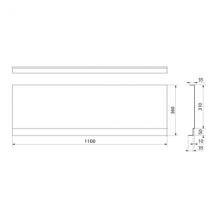 Polysan DEEP PLAIN NIKA panel 110x36cm 84872