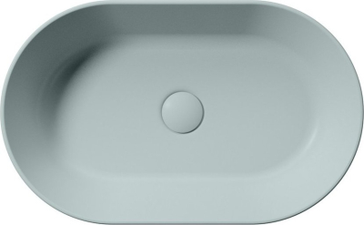 GSI KUBE X keramické umyvadlo na desku, 60x37cm, oválné, ghiaccio mat 945815