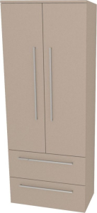 Mereo Bino, koupelnová skříňka vysoká 163 cm, dvojitá, Multidecor, Šedý kámen CN699SEKA