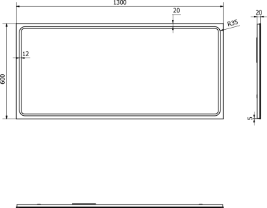Sapho GEMINI zrcadlo s LED osvětlením 130x60cm GM130