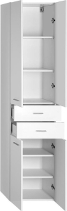 Aqualine ZOJA/KERAMIA FRESH skříňka vysoká se zásuvkami 50x184x29cm, bílá 51291