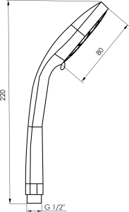 Aqualine Ruční masážní sprcha, 5 režimů sprchování, průměr 80mm, ABS/chrom SC025