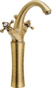 Sapho ANTEA stojánková umyvadlová baterie vysoká s výpustí, výška 300mm, bronz 3276L
