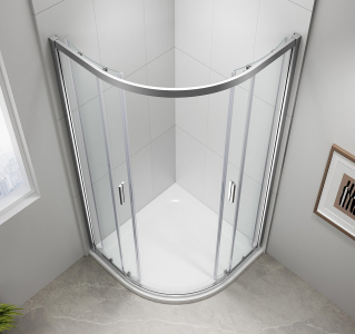 Polysan EASY čtvrtkruhová sprchová zástěna 800x800mm, L/R, čiré sklo EL2515