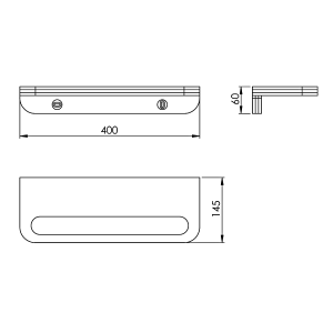 Gedy HIMALAYA polička s držákem ručníků 400x145mm, bambus HY19