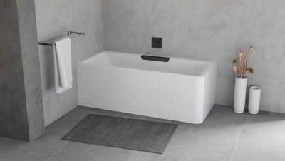 Polysan CASCATA L MONOLITH obdélníková vana 180x80x60cm, kaskáda černá 73836ML.102