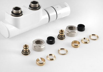 Aqualine TOP 50 připojovací sada termostatická pro středové připojení, pravá, bílá CP9720S