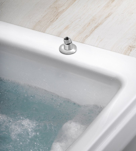 Sapho Sprchová průchodka na okraj vany s mezikusem F1/2"-M15x1, chrom 1205-41