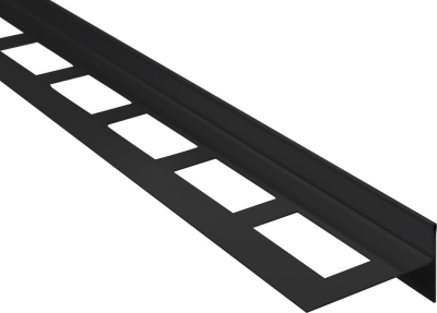Sapho Spádová lišta, pravá, výška 10mm, délka 1000mm, černá mat SPD10B-P