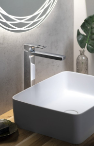 Sapho FORATA  stojánková umyvadlová baterie vysoká, prodloužená hubice, chrom FT007