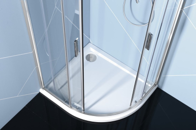 Polysan EASY čtvrtkruhová sprchová zástěna 900x800mm, L/R, čiré sklo EL2815
