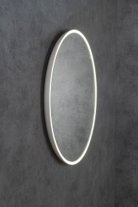 Sapho FLOAT kulaté zrcadlo s LED podsvícením ø 74cm, bílá 22574