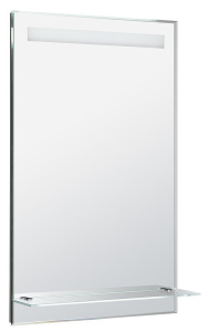 Aqualine Zrcadlo s LED osvětlením a policí 50x80cm, kolébkový vypínač ATH52