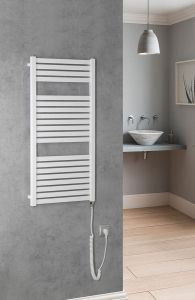Aqualine TONDI-E elektrické otopné těleso rovné 450x970 mm, 300 W, bílá DE450T