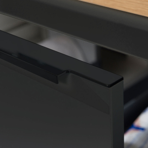 Mereo Mailo, koupelnová skříňka 61 cm, černé madlo, Multidecor, Dark Rockford Hic CN590SBDRH1
