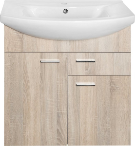 Aqualine ZOJA umyvadlová skříňka 71, 5x74x34cm, dub platin 51175