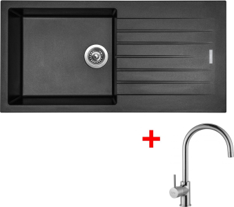 Granitový dřez Sinks PERFECTO 1000 Metalblack + Vitalia G15074