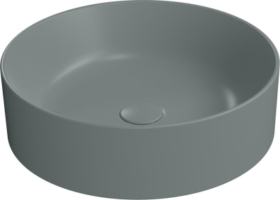 GSI KUBE X keramické umyvadlo na desku, průměr 45cm, agave mat 942704