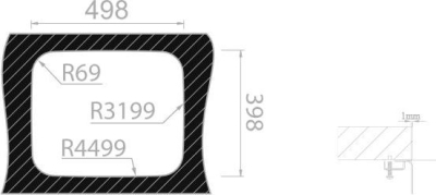 Nerezový dřez Sinks INDUS 540 V 1,0mm leštěný RDINL5404401V