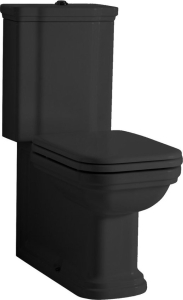 Kerasan WALDORF WC kombi mísa 40x68cm, spodní/zadní odpad, černá mat 411731