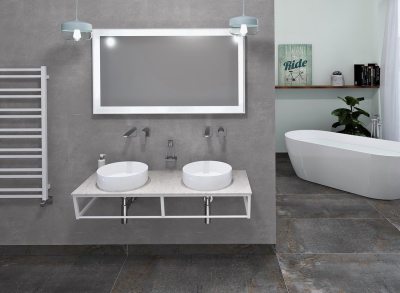 Sapho SKA deska Rockstone 906x463mm, bílá mat SKA900-0101