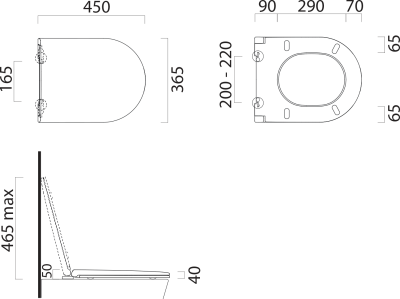 GSI PURA/KUBE X WC sedátko Soft Close, duroplast, černá mat/chrom MS992C26
